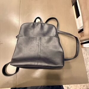 Black Leather women’s Backpack